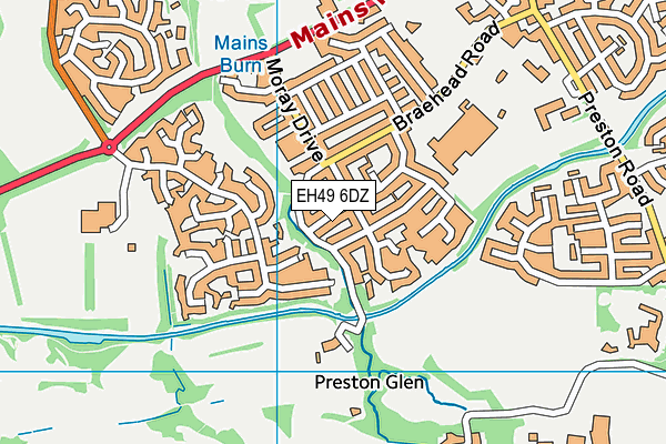 EH49 6DZ map - OS VectorMap District (Ordnance Survey) EH49 6DZ map - OS VectorMap District (Ordnance Survey)
