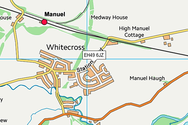 EH49 6JZ map - OS VectorMap District (Ordnance Survey) EH49 6JZ map - OS VectorMap District (Ordnance Survey)