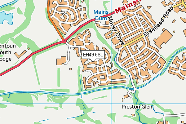 EH49 6SL map - OS VectorMap District (Ordnance Survey) EH49 6SL map - OS VectorMap District (Ordnance Survey)