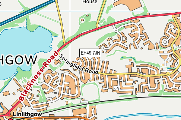EH49 7JN map - OS VectorMap District (Ordnance Survey)