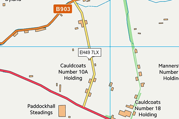 EH49 7LX map - OS VectorMap District (Ordnance Survey) EH49 7LX map - OS VectorMap District (Ordnance Survey)
