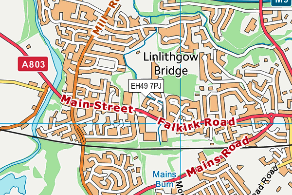 EH49 7PJ map - OS VectorMap District (Ordnance Survey) EH49 7PJ map - OS VectorMap District (Ordnance Survey)