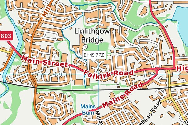 EH49 7PZ map - OS VectorMap District (Ordnance Survey) EH49 7PZ map - OS VectorMap District (Ordnance Survey)