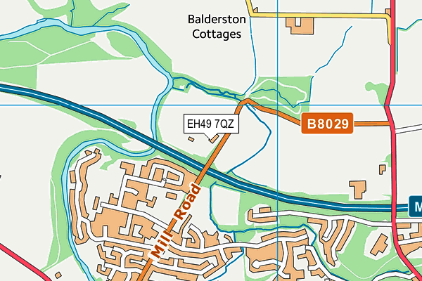 EH49 7QZ map - OS VectorMap District (Ordnance Survey) EH49 7QZ map - OS VectorMap District (Ordnance Survey)