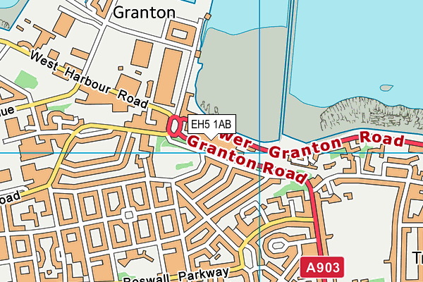 EH5 1AB map - OS VectorMap District (Ordnance Survey) EH5 1AB map - OS VectorMap District (Ordnance Survey)