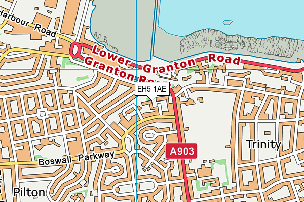 EH5 1AE map - OS VectorMap District (Ordnance Survey) EH5 1AE map - OS VectorMap District (Ordnance Survey)