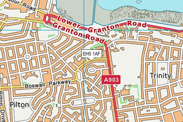 EH5 1AF map - OS VectorMap District (Ordnance Survey) EH5 1AF map - OS VectorMap District (Ordnance Survey)