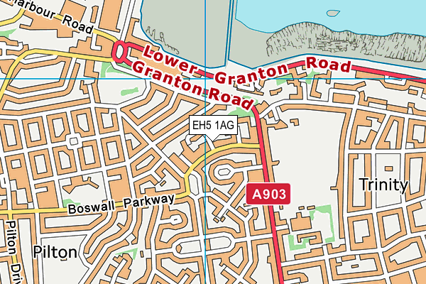 EH5 1AG map - OS VectorMap District (Ordnance Survey) EH5 1AG map - OS VectorMap District (Ordnance Survey)