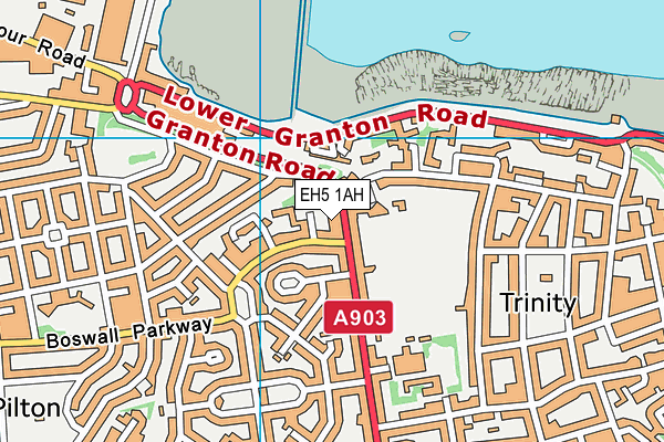 EH5 1AH map - OS VectorMap District (Ordnance Survey) EH5 1AH map - OS VectorMap District (Ordnance Survey)