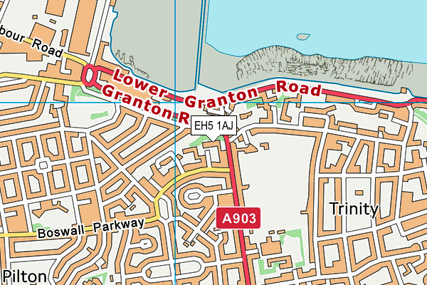 EH5 1AJ map - OS VectorMap District (Ordnance Survey) EH5 1AJ map - OS VectorMap District (Ordnance Survey)