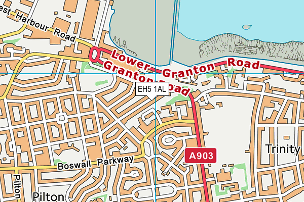 EH5 1AL map - OS VectorMap District (Ordnance Survey) EH5 1AL map - OS VectorMap District (Ordnance Survey)