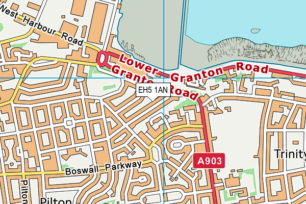 EH5 1AN map - OS VectorMap District (Ordnance Survey) EH5 1AN map - OS VectorMap District (Ordnance Survey)