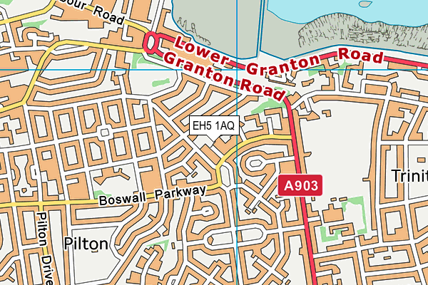 EH5 1AQ map - OS VectorMap District (Ordnance Survey) EH5 1AQ map - OS VectorMap District (Ordnance Survey)