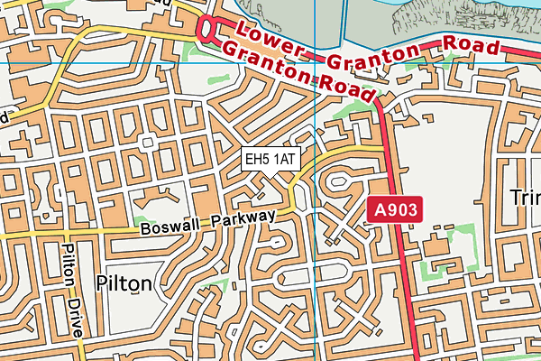 EH5 1AT map - OS VectorMap District (Ordnance Survey) EH5 1AT map - OS VectorMap District (Ordnance Survey)
