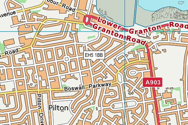 EH5 1BB map - OS VectorMap District (Ordnance Survey) EH5 1BB map - OS VectorMap District (Ordnance Survey)