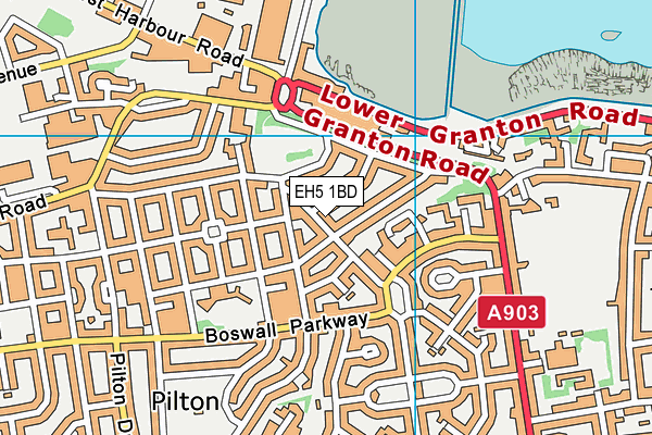 EH5 1BD map - OS VectorMap District (Ordnance Survey) EH5 1BD map - OS VectorMap District (Ordnance Survey)