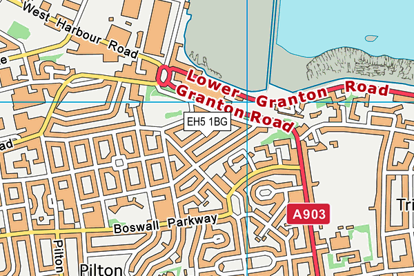 EH5 1BG map - OS VectorMap District (Ordnance Survey) EH5 1BG map - OS VectorMap District (Ordnance Survey)