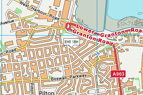 EH5 1BH map - OS VectorMap District (Ordnance Survey) EH5 1BH map - OS VectorMap District (Ordnance Survey)