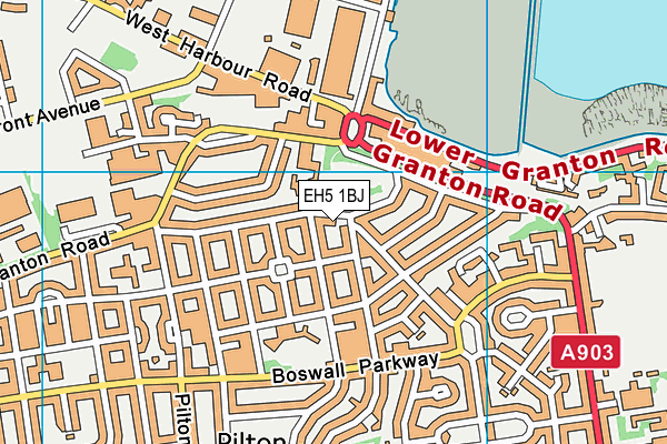 EH5 1BJ map - OS VectorMap District (Ordnance Survey)