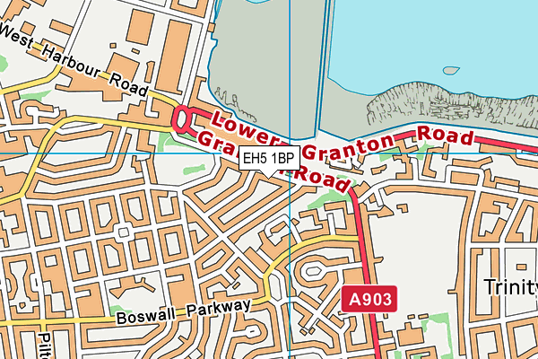 EH5 1BP map - OS VectorMap District (Ordnance Survey) EH5 1BP map - OS VectorMap District (Ordnance Survey)