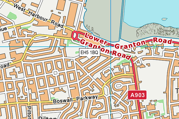 EH5 1BQ map - OS VectorMap District (Ordnance Survey) EH5 1BQ map - OS VectorMap District (Ordnance Survey)