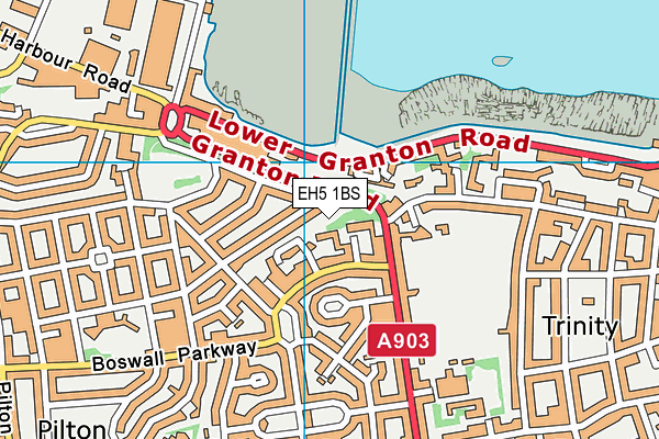 EH5 1BS map - OS VectorMap District (Ordnance Survey) EH5 1BS map - OS VectorMap District (Ordnance Survey)