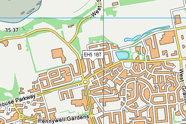 EH5 1BT map - OS VectorMap District (Ordnance Survey) EH5 1BT map - OS VectorMap District (Ordnance Survey)