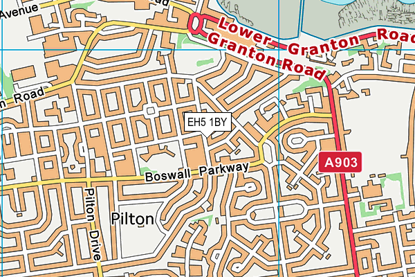 EH5 1BY map - OS VectorMap District (Ordnance Survey) EH5 1BY map - OS VectorMap District (Ordnance Survey)