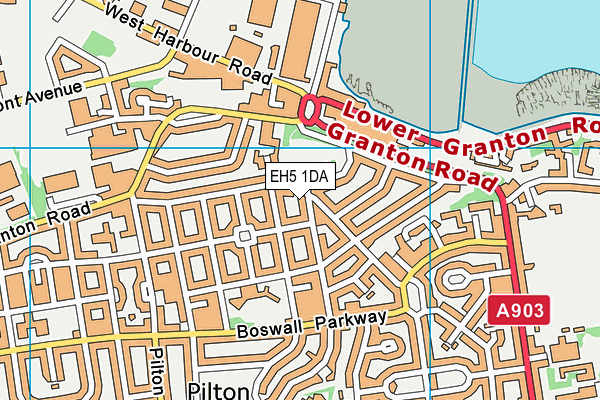 EH5 1DA map - OS VectorMap District (Ordnance Survey) EH5 1DA map - OS VectorMap District (Ordnance Survey)