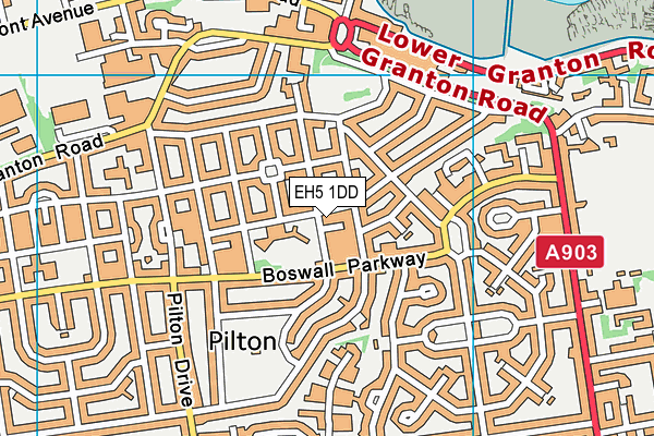 EH5 1DD map - OS VectorMap District (Ordnance Survey) EH5 1DD map - OS VectorMap District (Ordnance Survey)