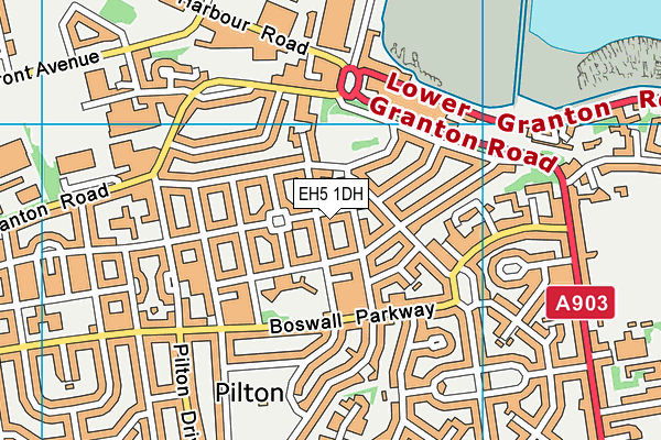 EH5 1DH map - OS VectorMap District (Ordnance Survey) EH5 1DH map - OS VectorMap District (Ordnance Survey)