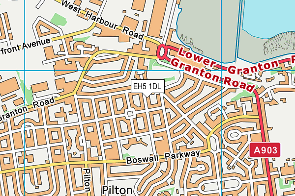 EH5 1DL map - OS VectorMap District (Ordnance Survey) EH5 1DL map - OS VectorMap District (Ordnance Survey)