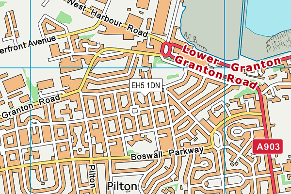 EH5 1DN map - OS VectorMap District (Ordnance Survey) EH5 1DN map - OS VectorMap District (Ordnance Survey)