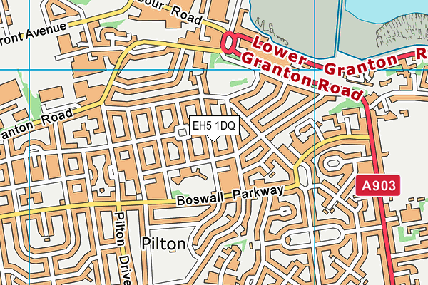 EH5 1DQ map - OS VectorMap District (Ordnance Survey) EH5 1DQ map - OS VectorMap District (Ordnance Survey)