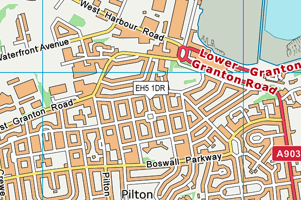 EH5 1DR map - OS VectorMap District (Ordnance Survey) EH5 1DR map - OS VectorMap District (Ordnance Survey)