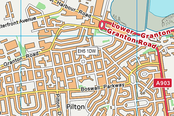 EH5 1DW map - OS VectorMap District (Ordnance Survey) EH5 1DW map - OS VectorMap District (Ordnance Survey)