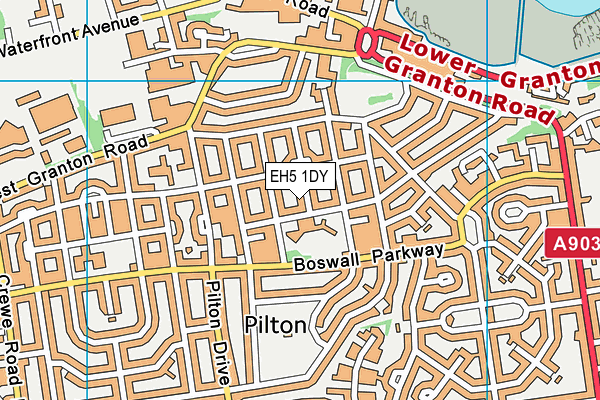EH5 1DY map - OS VectorMap District (Ordnance Survey) EH5 1DY map - OS VectorMap District (Ordnance Survey)