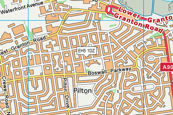 EH5 1DZ map - OS VectorMap District (Ordnance Survey) EH5 1DZ map - OS VectorMap District (Ordnance Survey)