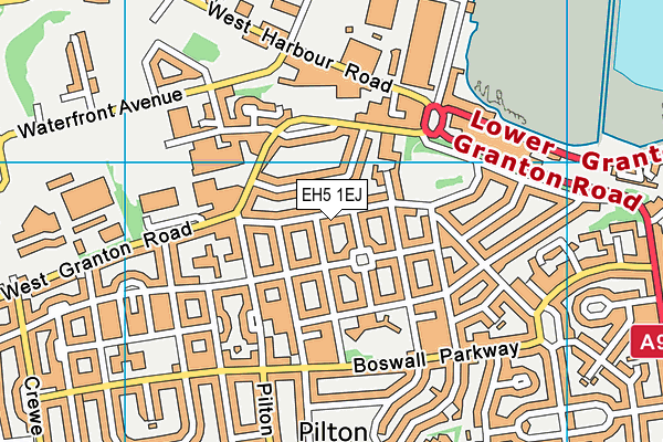 EH5 1EJ map - OS VectorMap District (Ordnance Survey) EH5 1EJ map - OS VectorMap District (Ordnance Survey)