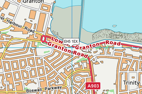 EH5 1EX map - OS VectorMap District (Ordnance Survey) EH5 1EX map - OS VectorMap District (Ordnance Survey)