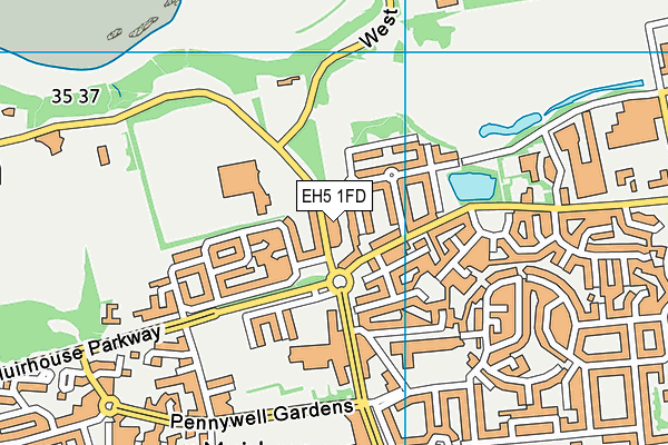 EH5 1FD map - OS VectorMap District (Ordnance Survey) EH5 1FD map - OS VectorMap District (Ordnance Survey)