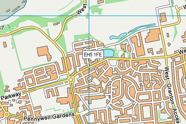 EH5 1FE map - OS VectorMap District (Ordnance Survey) EH5 1FE map - OS VectorMap District (Ordnance Survey)