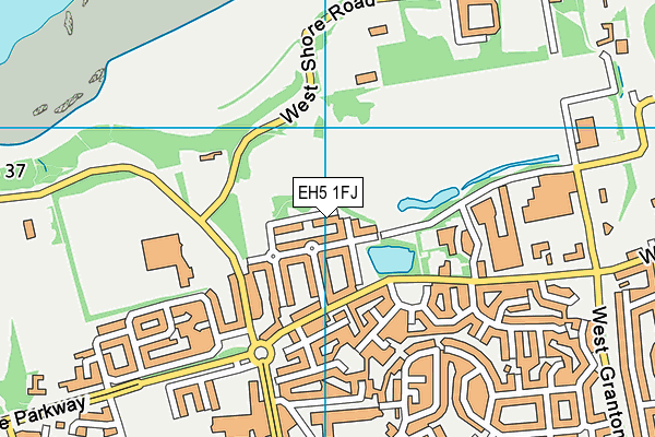 EH5 1FJ map - OS VectorMap District (Ordnance Survey) EH5 1FJ map - OS VectorMap District (Ordnance Survey)