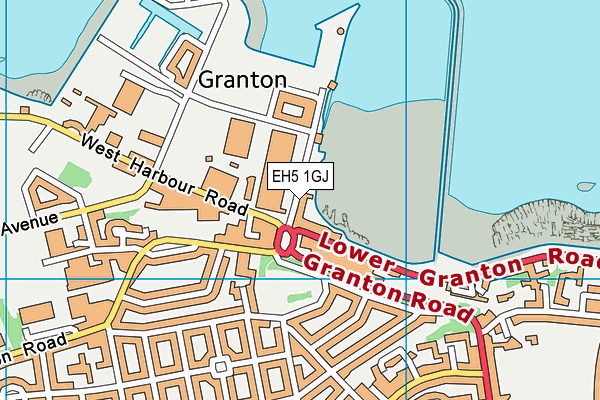 EH5 1GJ map - OS VectorMap District (Ordnance Survey) EH5 1GJ map - OS VectorMap District (Ordnance Survey)