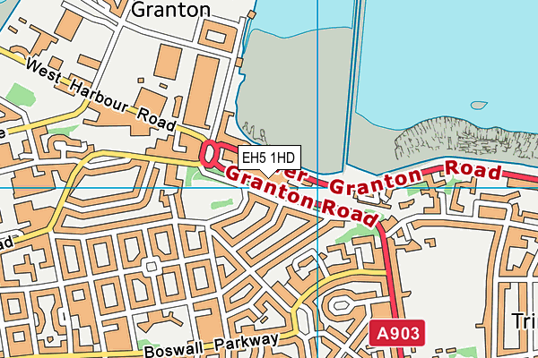 EH5 1HD map - OS VectorMap District (Ordnance Survey) EH5 1HD map - OS VectorMap District (Ordnance Survey)