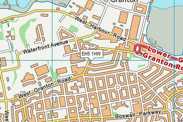 EH5 1HW map - OS VectorMap District (Ordnance Survey) EH5 1HW map - OS VectorMap District (Ordnance Survey)