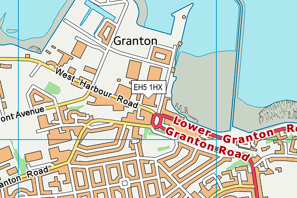 EH5 1HX map - OS VectorMap District (Ordnance Survey) EH5 1HX map - OS VectorMap District (Ordnance Survey)