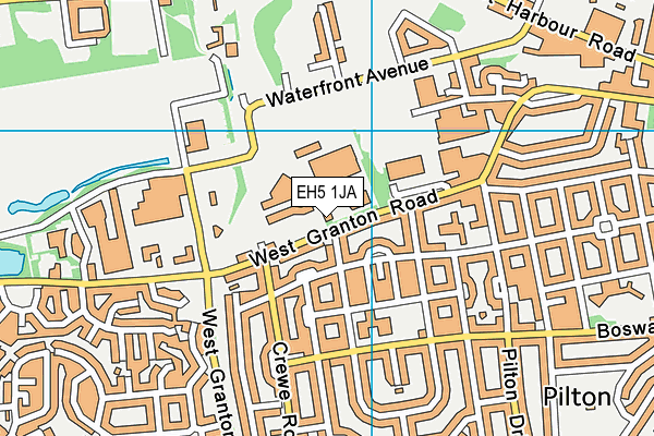 EH5 1JA map - OS VectorMap District (Ordnance Survey) EH5 1JA map - OS VectorMap District (Ordnance Survey)