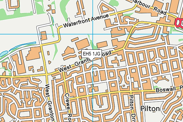 EH5 1JG map - OS VectorMap District (Ordnance Survey) EH5 1JG map - OS VectorMap District (Ordnance Survey)