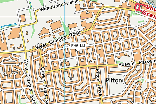 EH5 1JJ map - OS VectorMap District (Ordnance Survey) EH5 1JJ map - OS VectorMap District (Ordnance Survey)